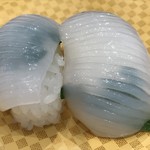 Uobei - 甲イカ … イカの食感が 歯切れよく  そこに新鮮さを感じ  この日食べたネタの中で  1番美味しかったです♪♪