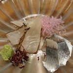 たわら寿 - 熟成鯛のお刺身、〆め秋刀魚