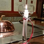 横浜うかい亭 - お祝いキャンドル。