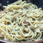 中華そば いづる - 和え麺 200円 の濃密煮干しスープ掛け