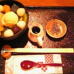 甘味処 楓 - 白あんみつ　650円＋バニラ　50円