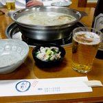 水たき 長野 - 付き出しと水炊きと・・・あれ？？？