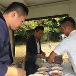 中華蕎麦 とみ田 - 左からとみ田の富田店主、蔦の大西店主、飯田商店の飯田店主（松戸モリヒロフェスタ）