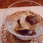 酒房しんせん - 落葉と、むきだけの酢の物