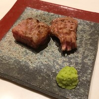 肉の匠 将泰庵 船橋駅前 はなれ店 - 幻の花咲タン塩(黒毛和牛)、史上最高のロース
