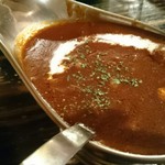 カレー屋アカマル - 厚切り豚ロースカツカレー￥１３８０ご飯大盛り￥１００パクチー追加￥１５０