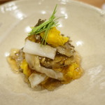 柚木元 - ワタリガニと舞茸と山芋をジュレで