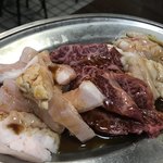 安兵衛 - ミノサンド 、ハラミ、あぶらホルモン