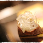 牛たん よし田 - 焼きしゃぶしたら　お葱を巻いていただきます！