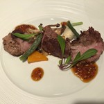 イベリコ豚のグリエ タスマニアのマスタードソース