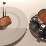 ル・ヴァンキャトル - ハモのベニエ、羊のミネストローネ