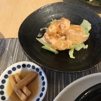 中國菜 心香 - 海老と長芋のマヨネーズ和え