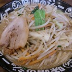 濃厚味噌ラーメンジム 味噌のジョー - 味噌ラーメン740円+極太ガッツリ麺100円（野菜200g）