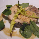 レストラン リューズ - ホロホロ鶏とフォアグラのバロティ―ヌ ルッコラのサラダ