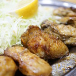 とんかつ 万平 - カキバター焼定食（1850円）（2017/1）