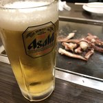 鶴橋風月 - ビールとゲソ