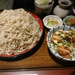 そば香房 佐吉 - 富士山もり(748円) +ミニ丼セット(298円) 