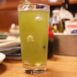 一月家 - 抹茶に焼酎を入れただけの割ってありませんが”緑茶割り”