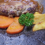 ハンバーグ康 - 砂ぎも入ハンバーグ（肉1.5倍）セット1240円