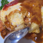 ハンバーグ康 - とろとろオムライス（サラダ・ドリンク付）1190円