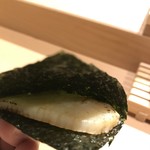 鮓 村瀬 - 平ら貝の磯辺焼き