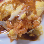 ハンバーグ康 - とろとろオムライス（サラダ・ドリンク付）1190円