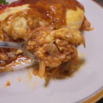 ハンバーグ康 - とろとろオムライス（サラダ・ドリンク付）1190円