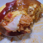 ハンバーグ康 - とろとろオムライス（サラダ・ドリンク付）1190円