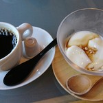 Washoku Chabou Kaze No Iro - 食後はコーヒーと黒蜜ミルクプリン(^^)