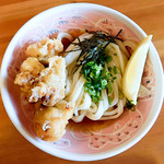 三好うどん - とり天ぶっかけ冷