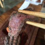 イマガワお肉カフェ - 熟成牛モモステーキ