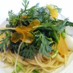 クッチーナ・ベジターレ・オット - カラスミ・春菊・菜の花のスパゲティ