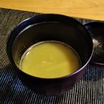 和み茶屋 - [料理] 青呉汁 (蓋を取った所)