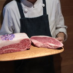 アカ - 岩手の黒毛和牛イチボ、川岸牧場 神戸牛ロース