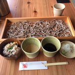 Itasoba Kaoriya - おためし蕎麦切り＋帆立と十五穀米の炊き込みご飯