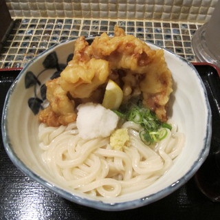 たけうちうどん店 - 料理写真:とり天生醤油うどん（温）