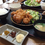 定食屋さん千 - からあげ定食（スパイス付）800円（税込）