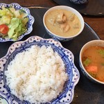 メナムのほとり - グリーンカレーセット