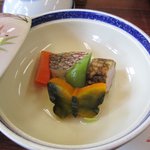 Ootakesou - 煮物のお椀はカボチャとお魚の煮物・・・・