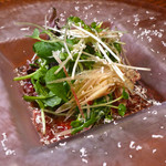 臥薪 - 黒毛和牛カルパッチョ。