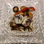 リストランテ サクラ - ふもと赤鶏のインボルティーニ・キノコソース・ポーチドエッグ添え