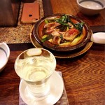 なな治 - 鴨と九条ねぎ小鍋と宮城の墨廼江♡