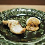 虎白 - くえ　白胡麻豆腐　山椒味噌