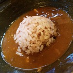 風遊斎 - ご飯入れて混ぜます。