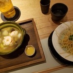 四季会席 香桜凛 - 伊勢海老と揚素麺の野菜餡掛け