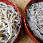 出雲そば きがる - 左：玄丹そば一九，右：（限定）横田小そば十割