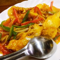 パンダ レストラン - 白身魚の衣揚げ、甘酢がけ