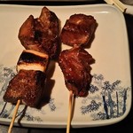 焼とり くろ田 - やきとり、単品レバ＆ハツを塩で♪