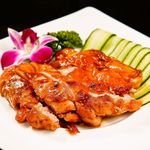 사천풍 야키토리 (닭꼬치) /닭고기 튀김 감초 간장 소스/중화풍천 새우 튀김