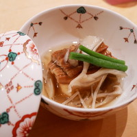 寿司 はせ川 心斎橋本店 - 穴子豆腐とｷﾉｺ餡かけ